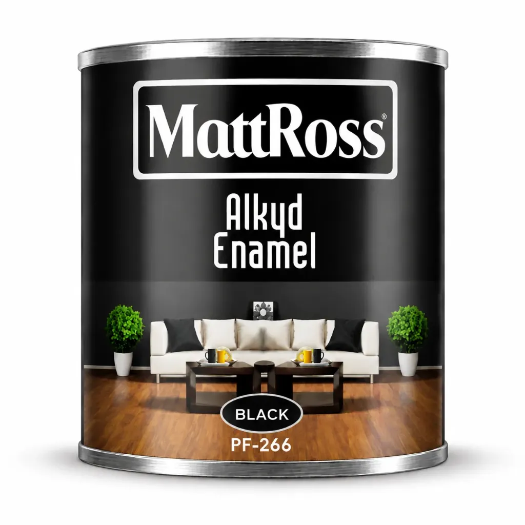 Эмаль ЧЁРНЫЙ "Mattross" краска 2.3 кг