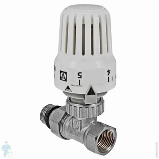 "KAS" Кран термостат для радиат.(PVC)ф15 (1/2") 1302