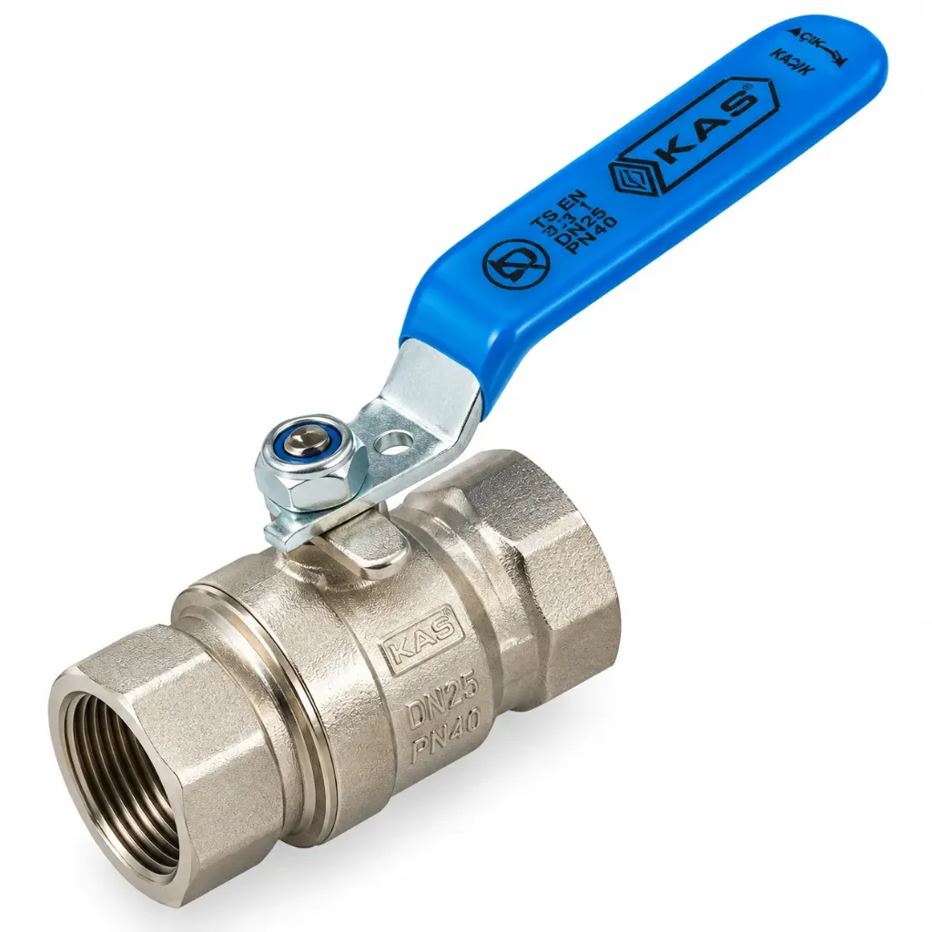 "KAS" ЭКО Вод.шар.кран PN25 ф40 (1 1/2") Blue