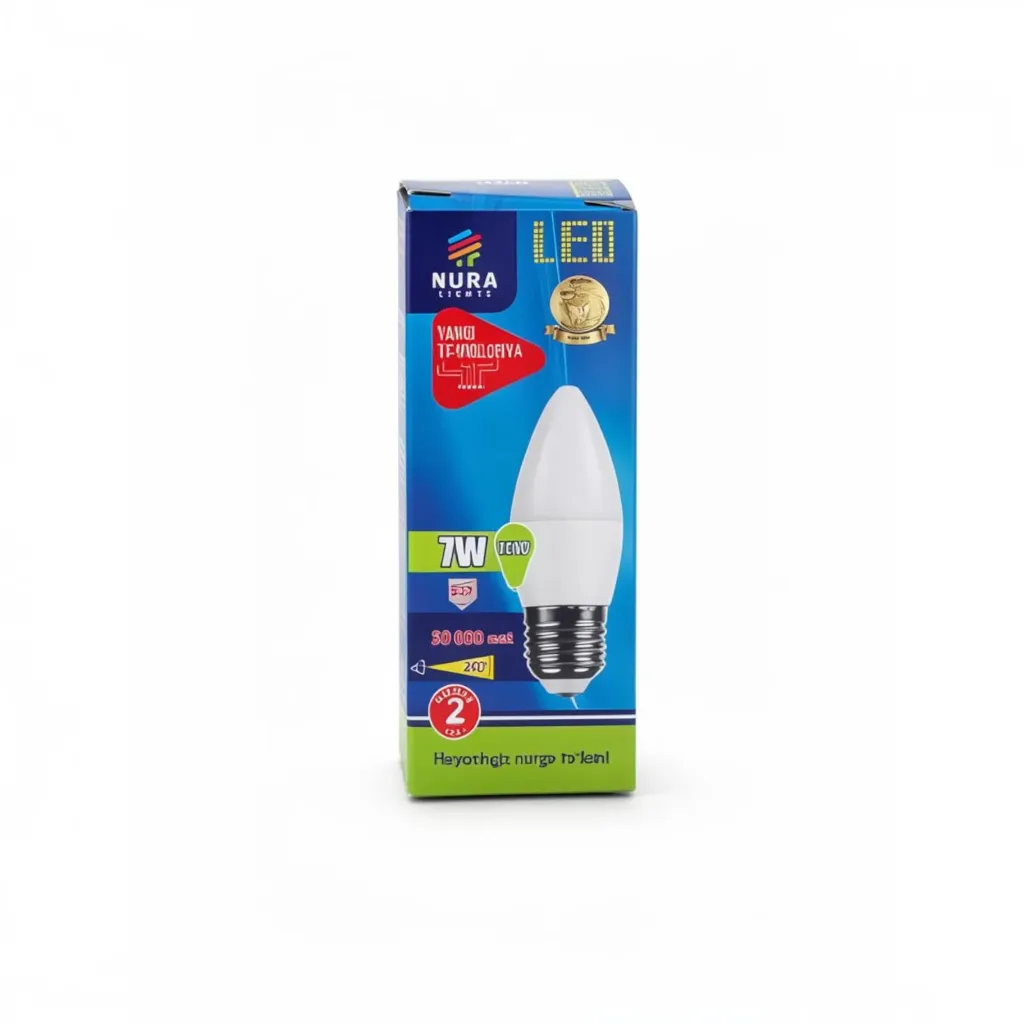 Nura LED A60 7W E27 6500K лампа
