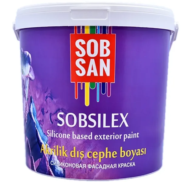 SOBSILEX СИЛИКОНОВАЯ КРАСКА ФАСАДНАЯ 25кг
