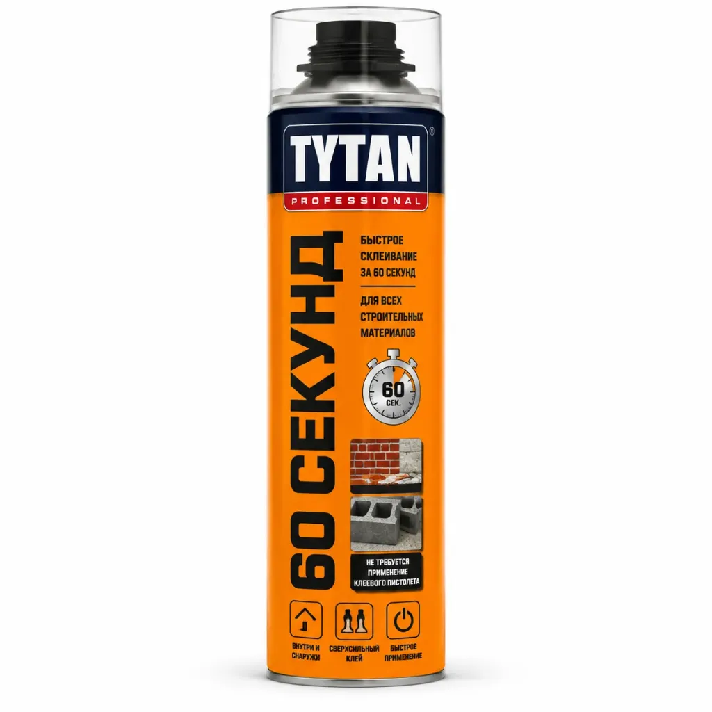 TYTAN 60 СЕКУНД Пена-клей универсальная пистолетная  750 мл