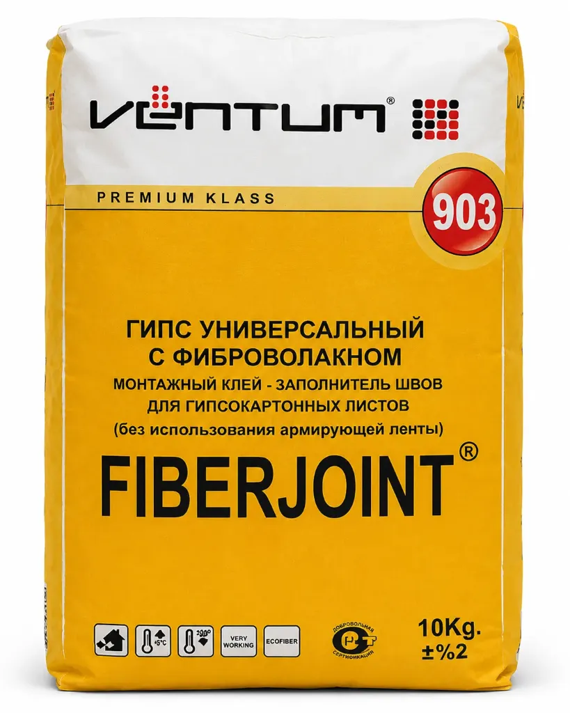 VENTUM 903 Заполнитель швов для гипсокартонных листов FIBERJOINT-10 кг