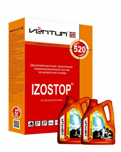 VENTUM IZOSTOP-520 Двухкомпонентная гидроизоляция-20 кг