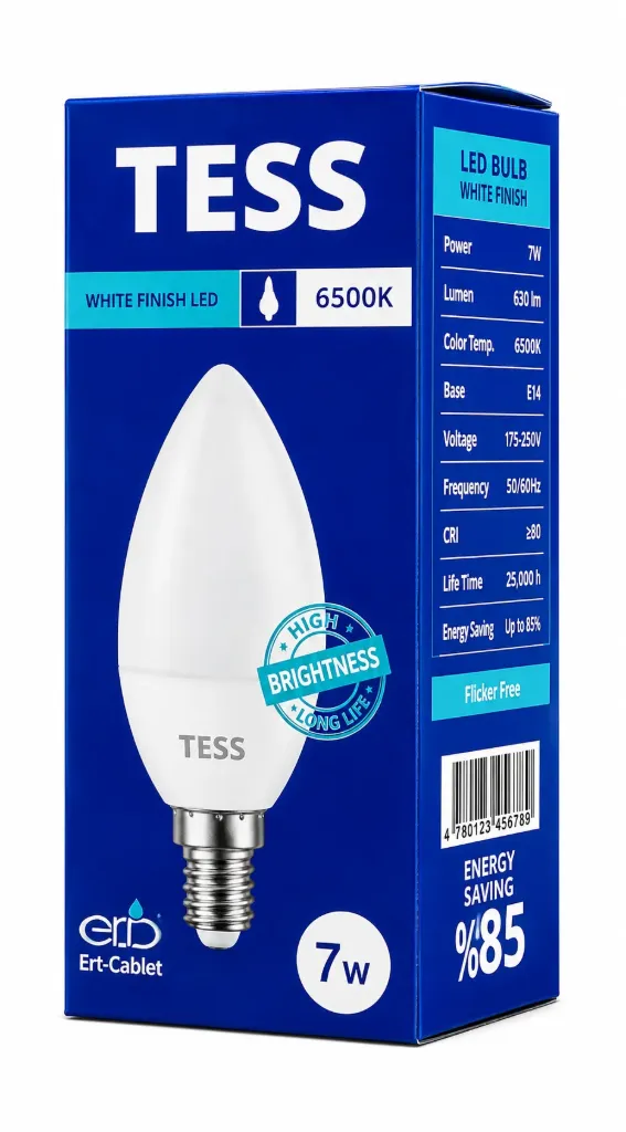 Лампа светодиодная C30 7 Вт "TESS" E14 4000K СВЕЧКА