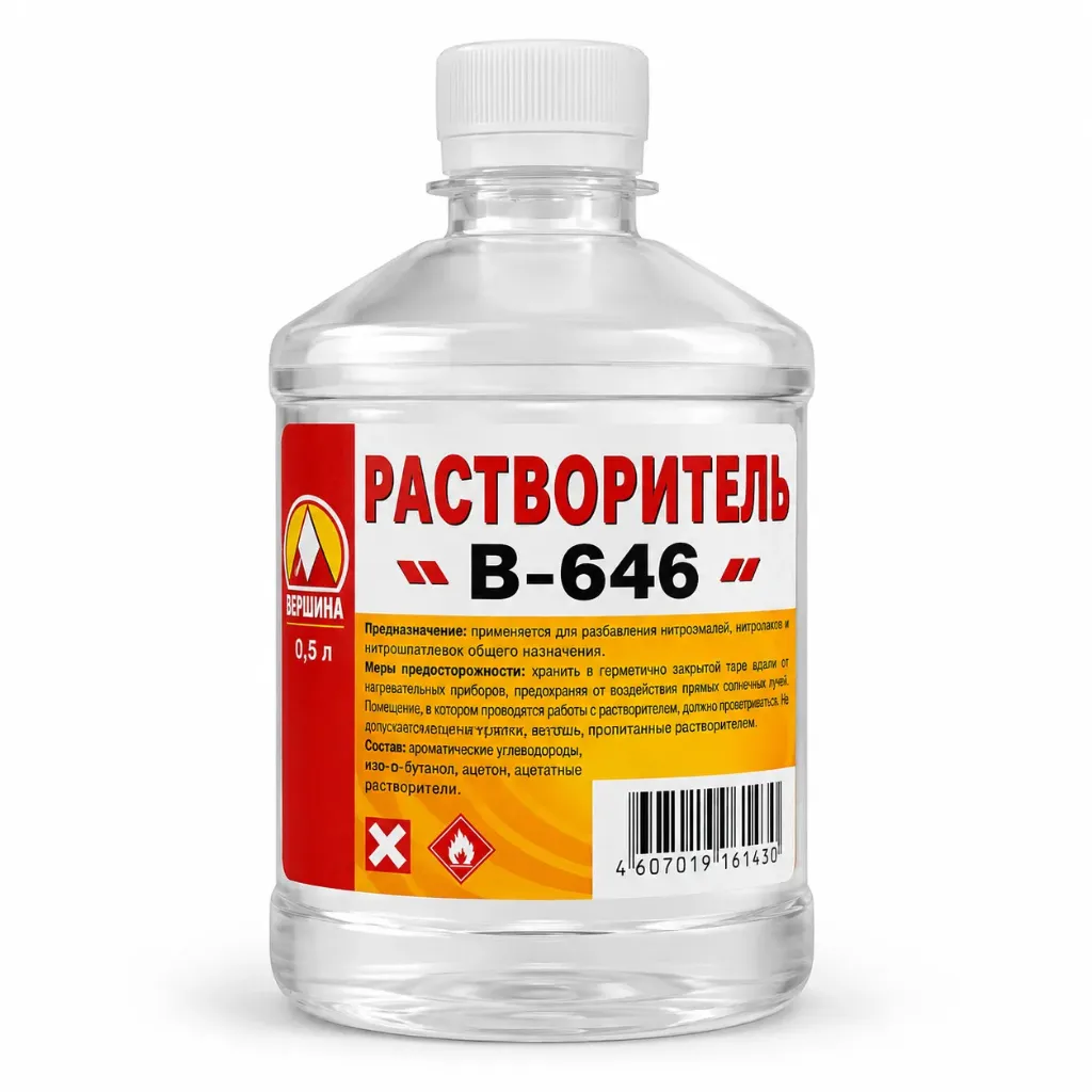 Растворител вершина 646 0,5 л