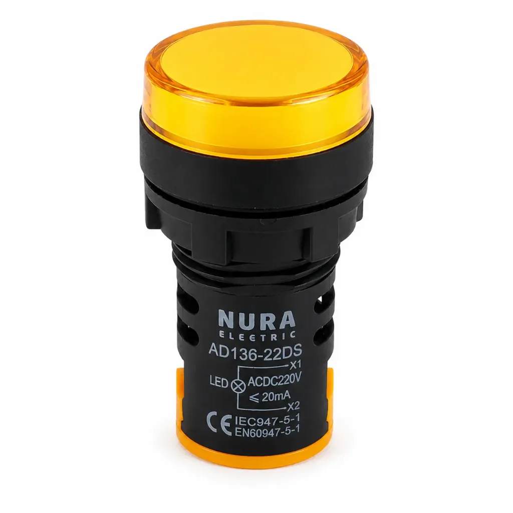 Световая арматура жёлтый AD136-22DS 220v AC/DC  (Nura Electric)