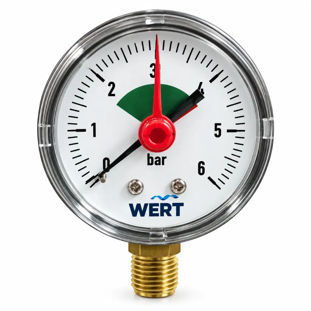 WERT TM 011 ТЕРМОМЕТР С НИЖНЫЙ 6 БАР